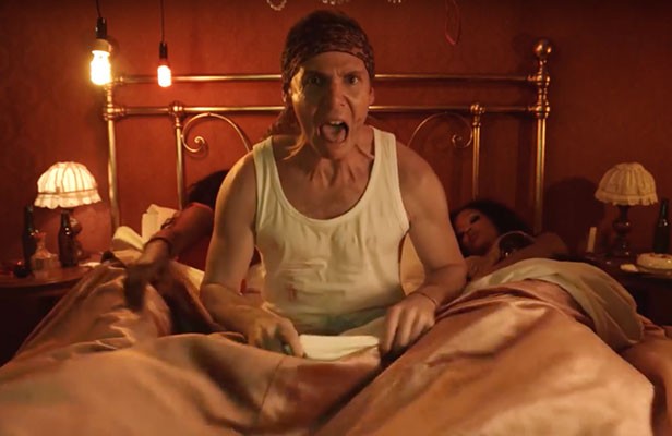 A man shouting in bed, from Connection House